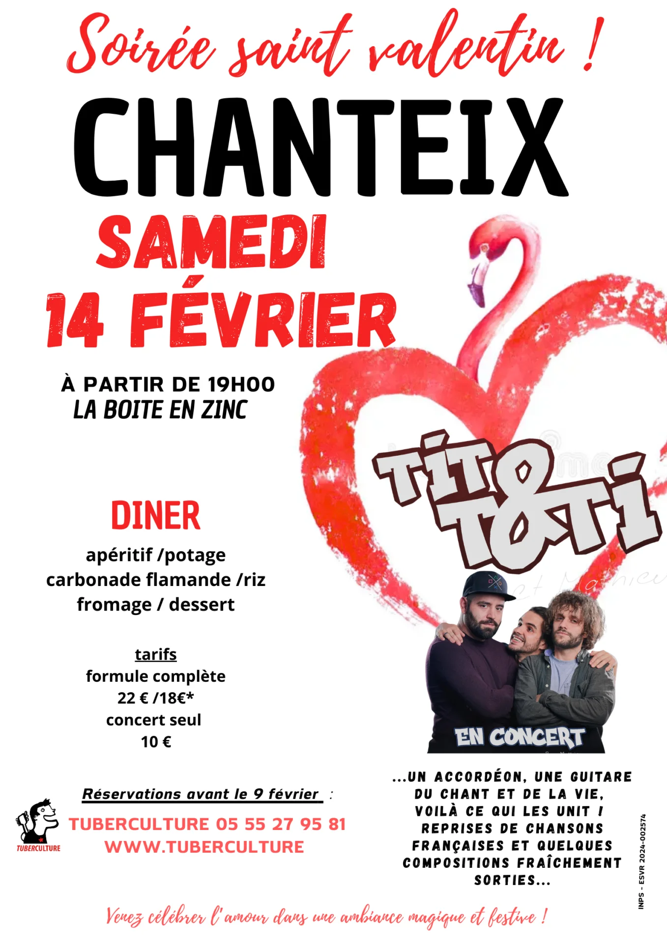 Diner-spectacle St-Valentin